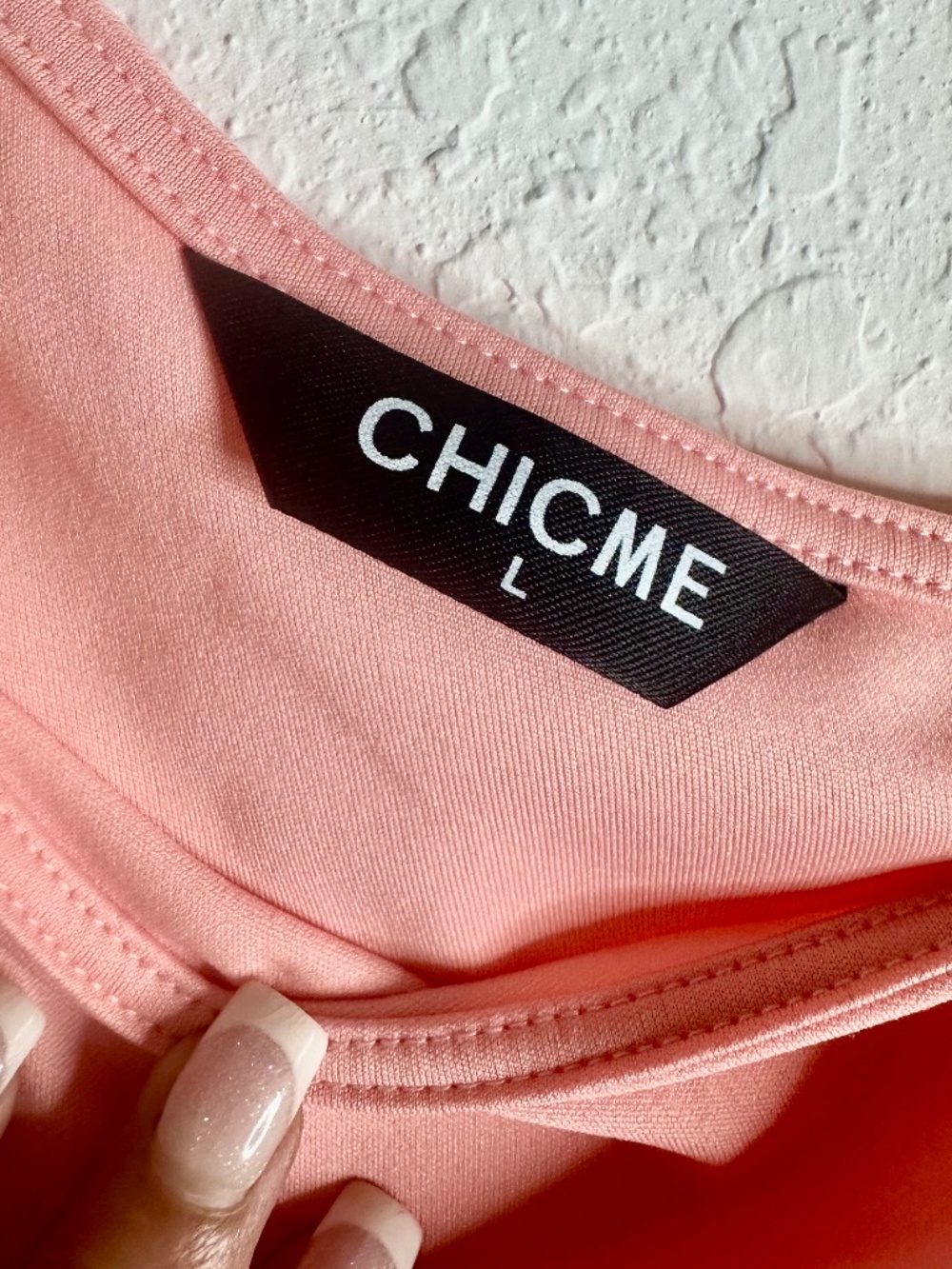CHICME One-Shoulder Twist-Front Midi Dress, Size L - Picture 7 of 13